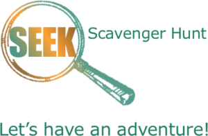 Logo and tagline for the SEEK scavenger hunt app