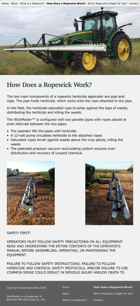 Texas Ropewicks How Does a Ropewick Work page